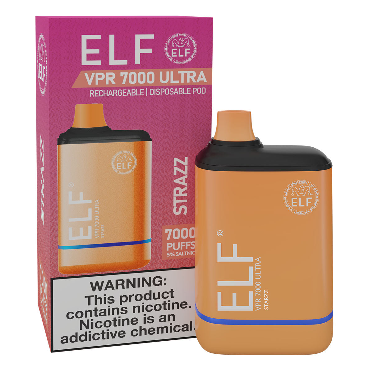 Vape Elf Bar Disposable 7000 Ultra w/ Strazz Flavor